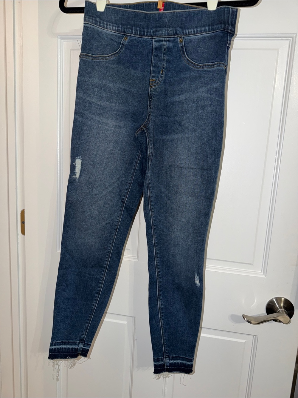 SPANX Dark Blue High-Rise Skinny Jeans